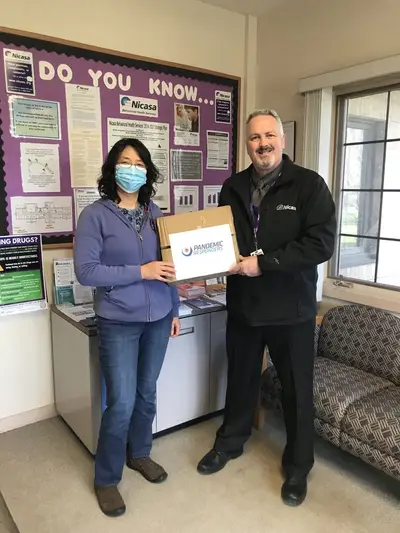 Pandemic Responders Delivers 250 surgical Masks and 20 3M N95 masks to Nicasa Behavioral Health Services