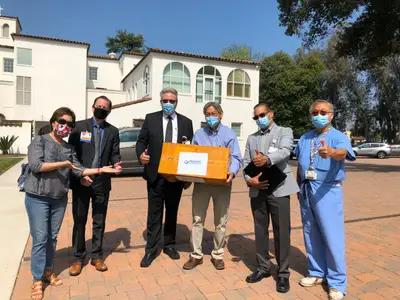 Pandemic Responders donates 300 n95 masks to St. Bernardine Medical Center